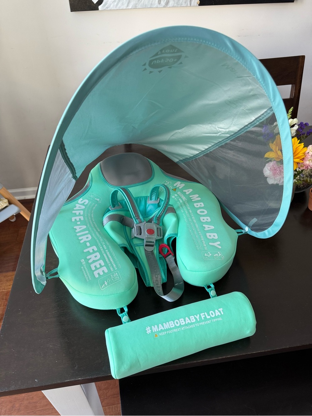 Mambobaby Infant Float with Sun Canopy - Turquoise